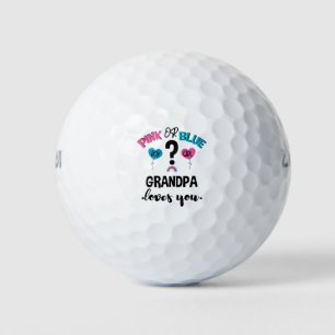 Baby Geslacht Onthulling Roze Of Blauwe Opa Houdt Golfballen