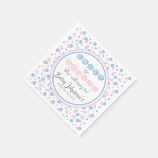 Baby Geslacht Onthulling - Vervagende of Vlecht se Servet (Hoek)