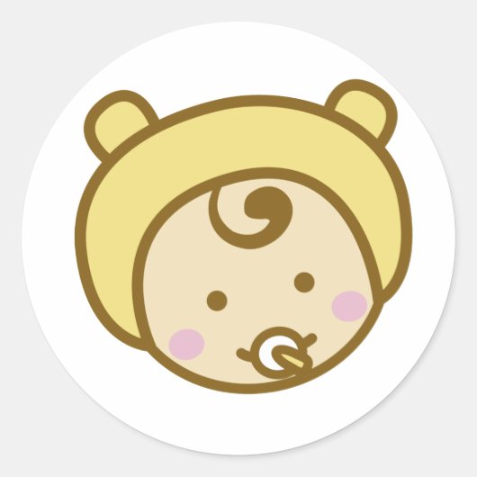 Baby Gezicht Sticker (Voorkant)