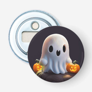 Baby Ghost Creepy Schattige Halloween karakter Button Flesopener