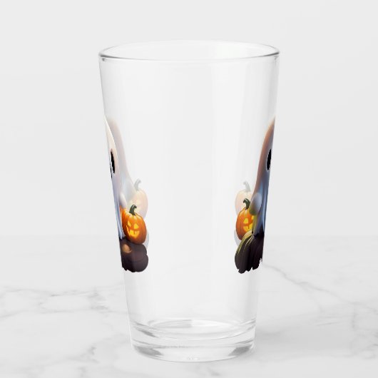 Baby Ghost Creepy Schattige Halloween karakter Glas (Rechts)