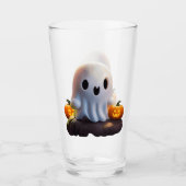 Baby Ghost Creepy Schattige Halloween karakter Glas (Voorkant)