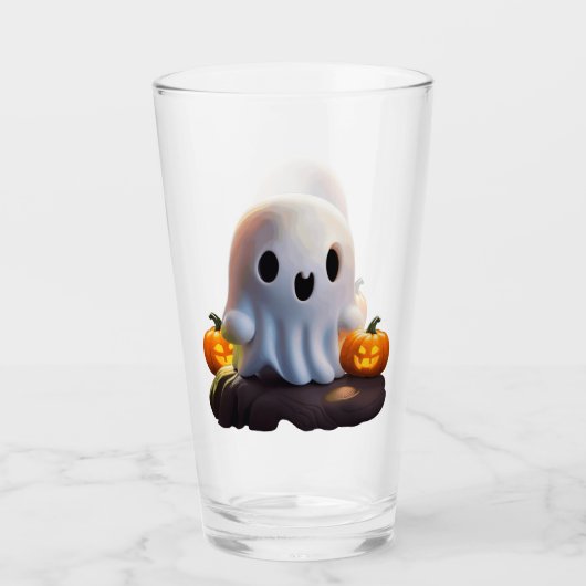 Baby Ghost Creepy Schattige Halloween karakter Glas (Voorkant)