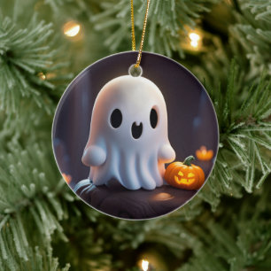Baby Ghost Creepy Schattige Halloween karakter Keramisch Ornament