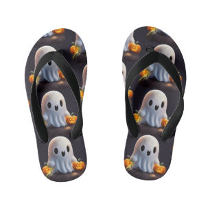 Baby Ghost Creepy Schattige Halloween karakter Kinder Teenslippers