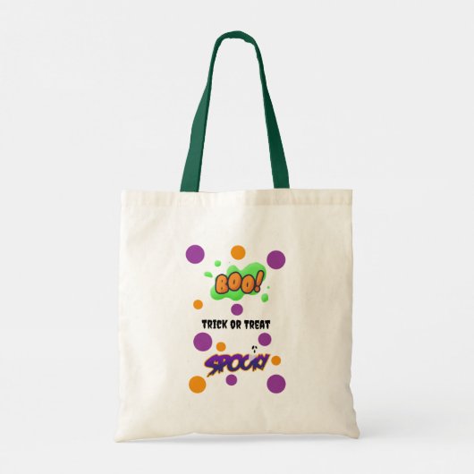 Baby Ghost Halloween trick or treat tas met naam (Achterkant)