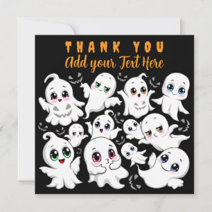 Baby Ghosts Spooky Schattigee Halloween Mood Bedankkaart