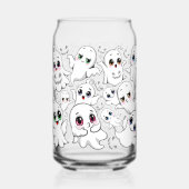 Baby Ghosts Spooky Schattigee Halloween Mood Blikvorm Glas (Achterkant)