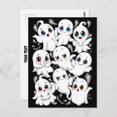 Baby Ghosts Spooky Schattigee Halloween Mood Briefkaart (Voorkant / Achterkant)
