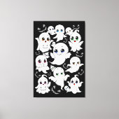 Baby Ghosts Spooky Schattigee Halloween Mood Canvas Afdruk (Voorkant)