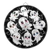 Baby Ghosts Spooky Schattigee Halloween Mood Dartbord (Voorkant)