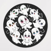 Baby Ghosts Spooky Schattigee Halloween Mood Labels (Design 1)