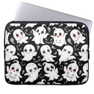 Baby Ghosts Spooky Schattigee Halloween Mood Laptop Sleeve
