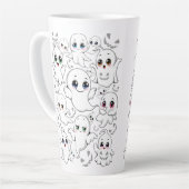 Baby Ghosts Spooky Schattigee Halloween Mood Latte Mok (Linkerhoek)