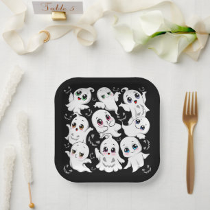 Baby Ghosts Spooky Schattigee Halloween Mood Papieren Bordje
