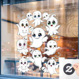 Baby Ghosts Spooky Schattigee Halloween Mood Raamsticker