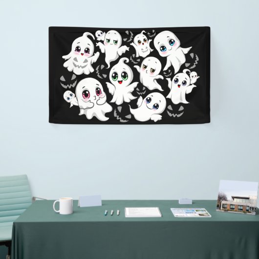 Baby Ghosts Spooky Schattigee Halloween Mood Spandoek (Beurs)