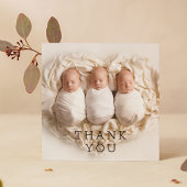 Baby Gift Dank u Triplets Newborn Baby shower Bedankkaart