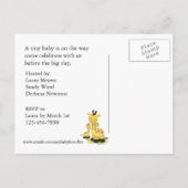 Baby Giraffe Baby shower Invitation Carte postale (Dos)