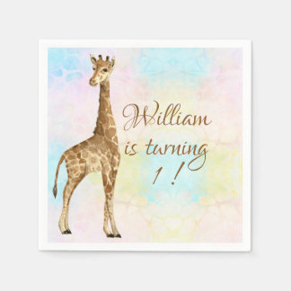 Baby Giraffe Baby shower Schattige Servet