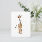 Baby Giraffe Briefkaart (Staand voorkant)