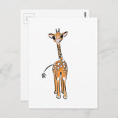 Baby Giraffe Briefkaart (Voorkant / Achterkant)