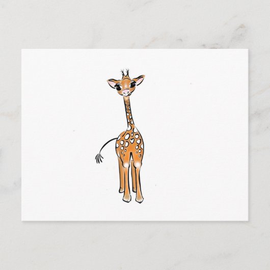 Baby Giraffe Briefkaart (Voorkant)