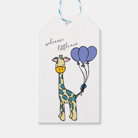 Baby Giraffe Cadeaulabel (Voorkant)