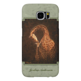 Baby Giraffe en mama groen iPhone 16 Hoesje