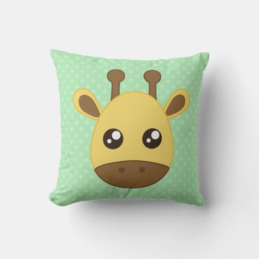 Baby Giraffe Face Kussen (Voorkant)
