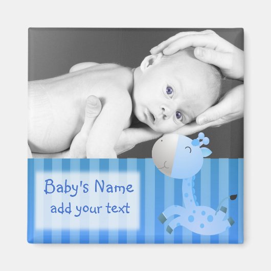 Baby Giraffe/foto Magneet (Voorkant)