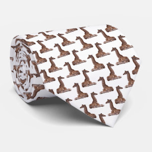Baby Giraffe Frenzy Stropdas Dubbele zijde (Kies K