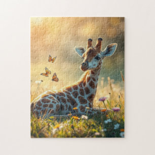 Baby Giraffe in de zon Legpuzzel