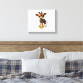Baby giraffe in steampunk-cartoon stijl Classic T- Canvas Afdruk (Insitu (Slaapkamer))
