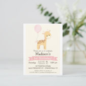 Baby Giraffe Invitation de fête d'anniversaire de  (Debout devant)