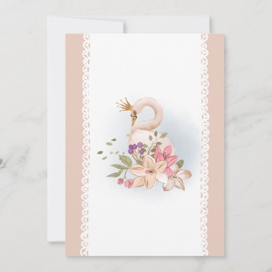 Baby Giraffe Invitation fête d'anniversaire (Dos)