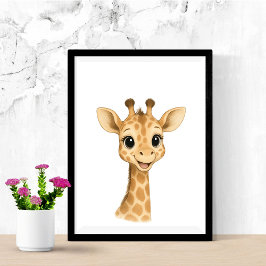 Baby Giraffe-kinderkamer Muur Kunst Jungle Safari  Poster