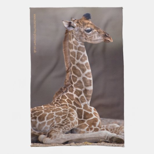 Baby Giraffe Kitchen Towel Theedoek (Verticaal)