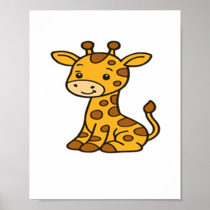 baby giraffe Klassiek T-shirt Poster