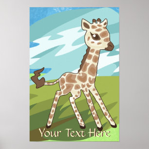 Baby Giraffe Poster