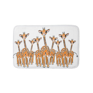 Baby Giraffe, safari dieren Bath Mat