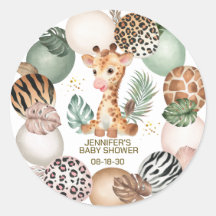 Baby Giraffe Safari Dierenprint Baby Borrel