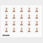 Baby Giraffe Square Sticker (Vel)