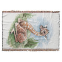 Baby Giraffe Throw Blanket