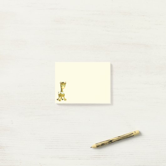 Baby Giraffe - Uw kleur Post-it® Notes (Op bureau)