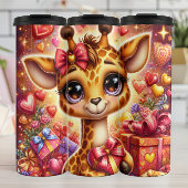 Baby Giraffe Valentine Gift Box Wrap Thermosbeker