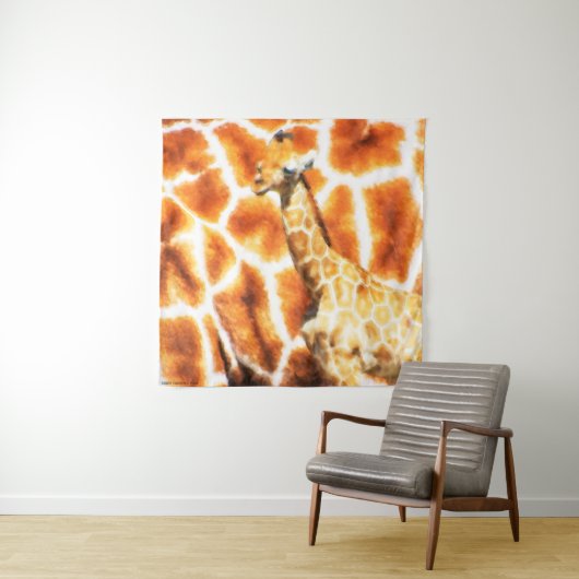Baby Giraffe Wandkleed (In situ)