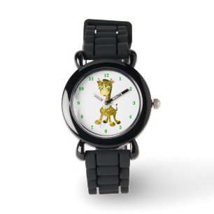 Baby Giraffe Watch - Uw Nummerkleur en Lettertype Horloge