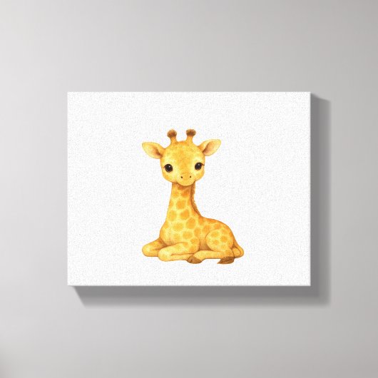 Baby Giraffe Watercolor Print – Nursery Muurkunst (Voorkant)