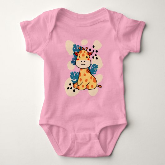 Baby Giraffe wordt vertaald als: Baby Giraffe Romper (Voorkant)